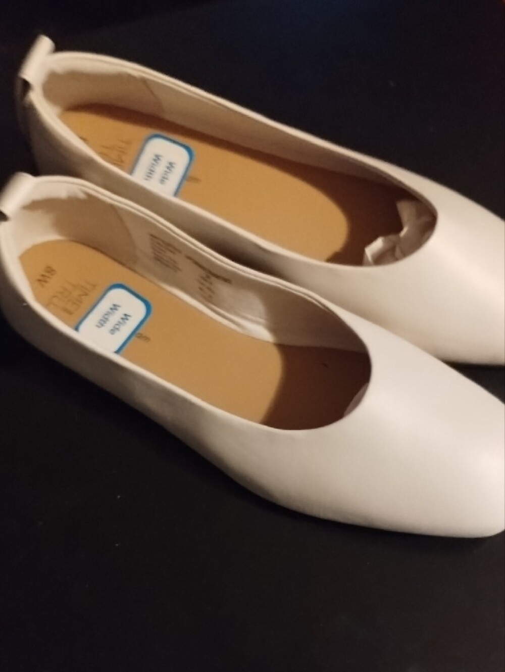 Time and Tru White Square-Toe Ballet Flats - Picture 2 of 2